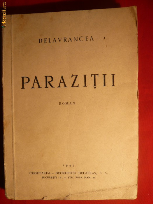 Barbu Delavrancea - PARAZITII - ed. Cugetarea 1945