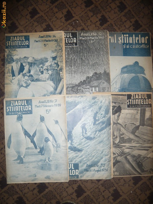 ZIARUL STIINTELOR SI AL CALATORIILOR - 12ex. ,1937-1941