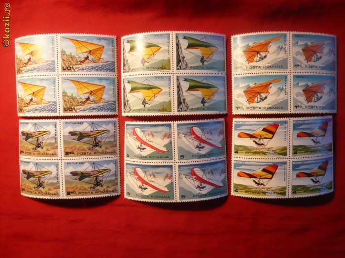Serie(6 val in bloc de 4) - DELTAPLANORISM 1982 Serie(6 val in bloc de 4) - DELTAPLANORISM 1982