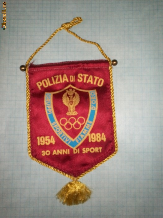 290 Fanion Polizia di Stato -30 anni di sport-1954-1984(Italia)