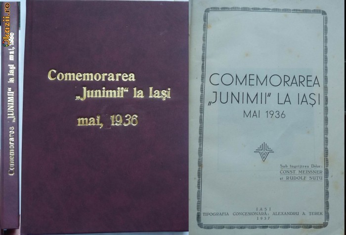 Meissner, Rudolf Sutu, Comemorarea Junimii la Iasi, mai 1936