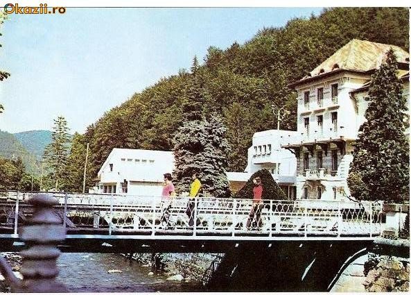 CP185-75 Slanic-Moldova. Pavilionul central -circulata 1977(pod)
