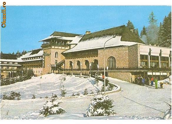 CP186-45 Poiana Brasov -Hotel Sporturilor -carte postala necirculata