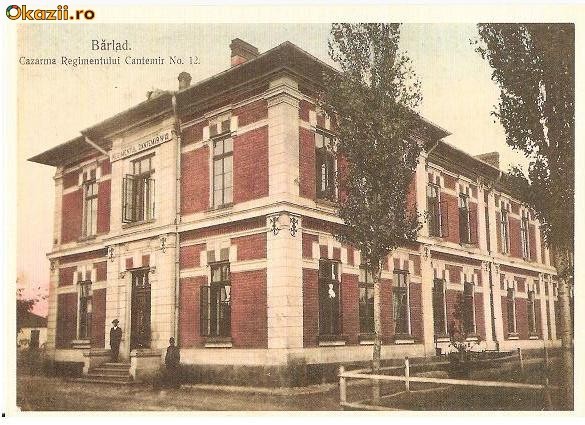 CP188-97 Colectia ,,Barladul de altadata&quot; -Barlad. Cazarma Regimentului Cantemir No.12 1908-(reprint) -carte postala necirculata