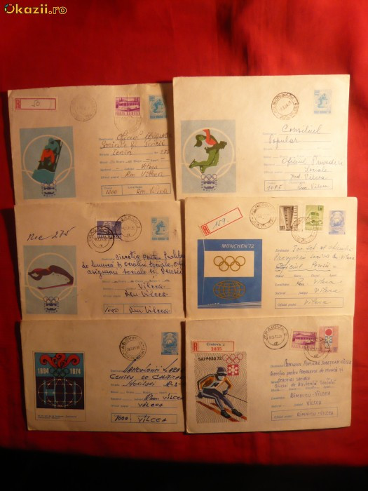 10 Plicuri -Ilustrate - Olimpiade - 1972- 1981