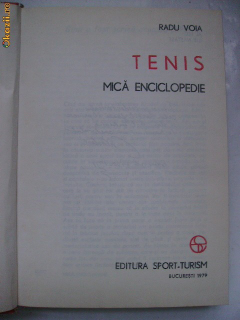 Radu Voia - Tenis, mica enciclopedie, 1979