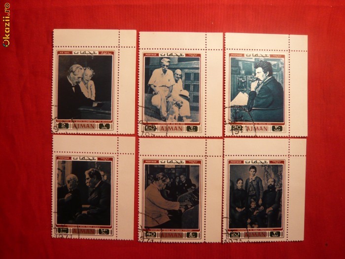 Serie- Aniversare Schweiter 1971 AJMAN ,6 val. stamp.
