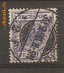 TSD05 GERMANIA, 20 Pf. / 1889 / STAMPILA REMARCABILA TSD05 GERMANIA, 20 Pf. / 1889 / STAMPILA REMARCABILA