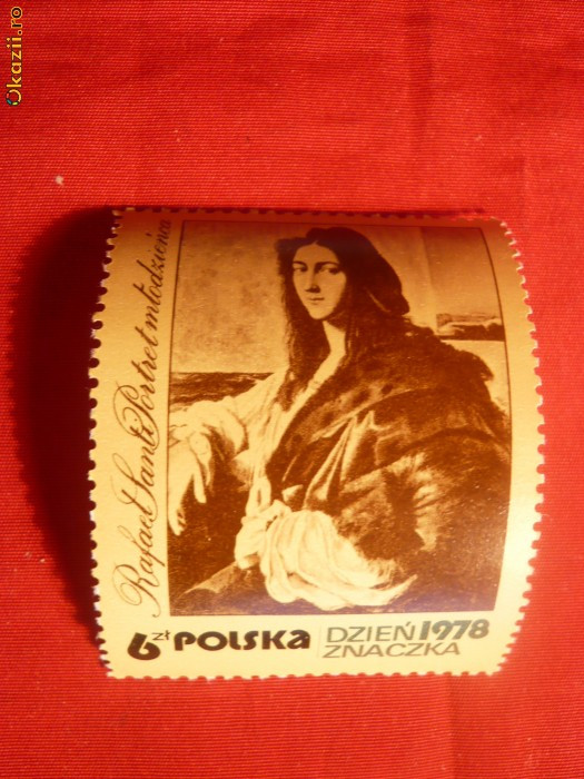 Serie- Pictura Raphael -Ziua Timbrului 1978 Polonia , 1 val.