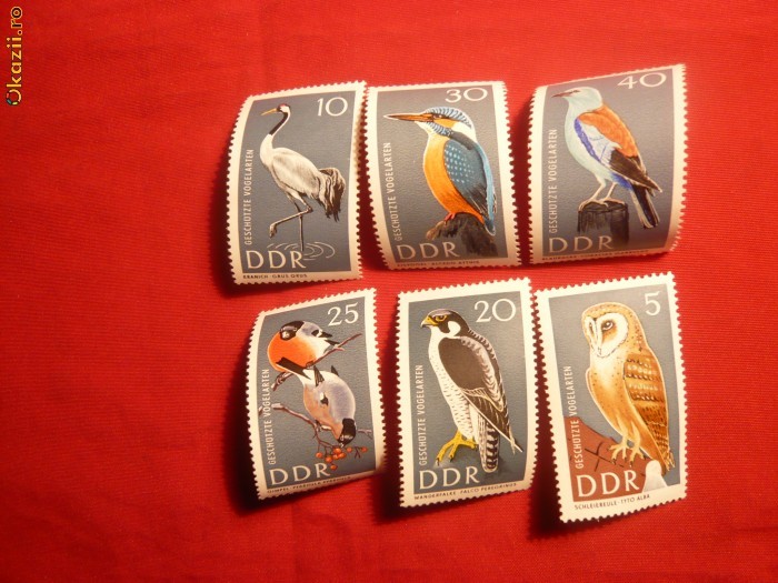 SERIE- PASARI 1967 DDR , 6 valori SERIE- PASARI 1967 DDR , 6 valori