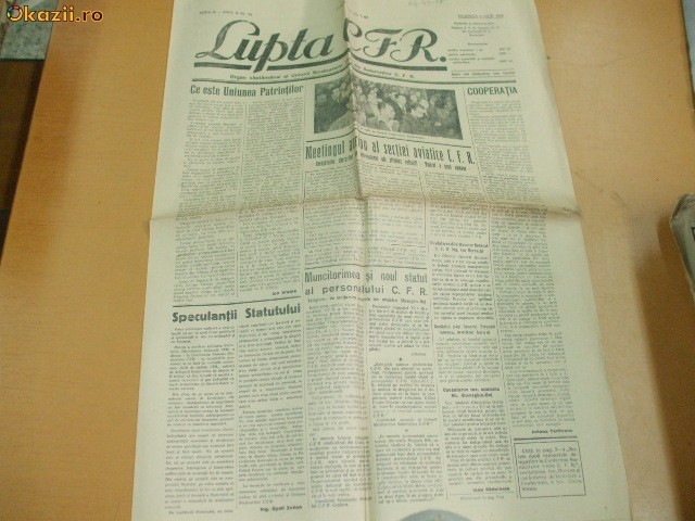 Ziar LUPTA CFR 08 07 1945 Ziar LUPTA CFR 08 07 1945