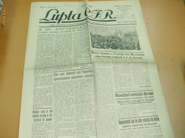 Ziar LUPTA CFR 04 11 1945 Ziar LUPTA CFR 04 11 1945