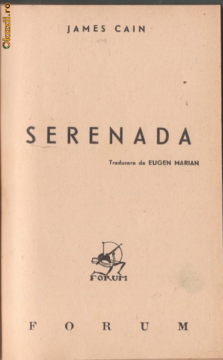 James Cain / SERENADA (editie 1945)