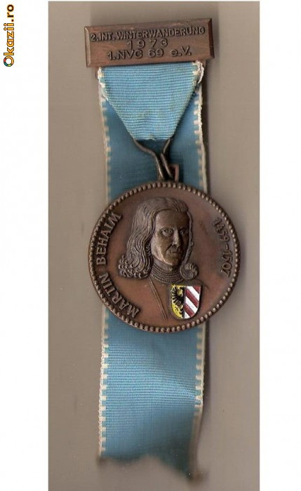 CIA 168 Medalie heraldica(MARTIN BEHAIM - 1459-1507) - interesanta -(germana)