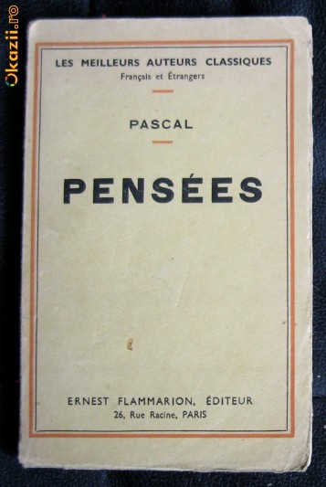 Pascal Pensees Flammarion 1934 Pascal Pensees Flammarion 1934