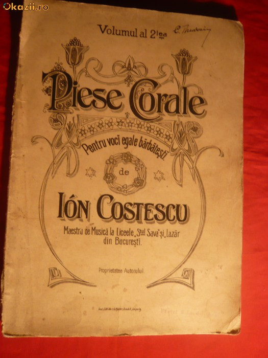 ION COSTESCU - PIESE CORALE -inc. sec.XX
