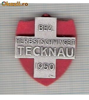 CIA 201 Medalie Schwing TECKNAU 1950 (lupte -Wrestling )(Elvetia) -dimensiuni, circa 26X26 milimetri