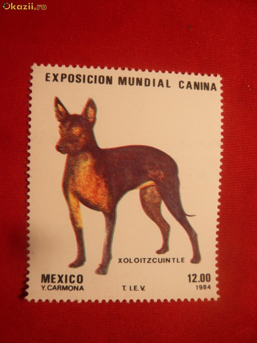Serie- Expozitia Mondiala Canina 1984 MEXIC , 1 valoare