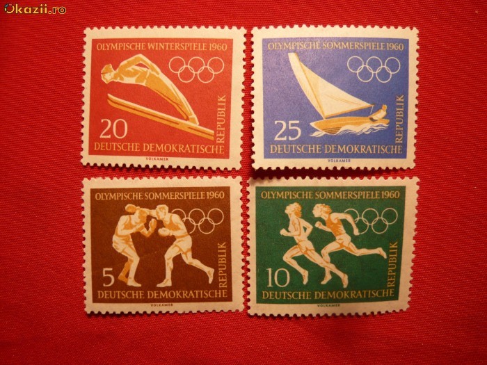Serie - Jocurile Olimpice de la Roma 1960 , DDR ,4 valori Serie - Jocurile Olimpice de la Roma 1960 , DDR ,4 valori