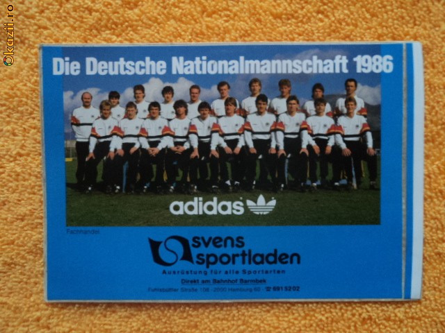 Foto nationala GERMANIEI 1986 ( sticker)