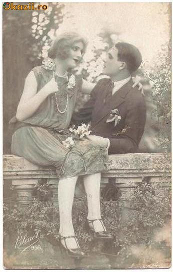 T FOTO 75 Romantica -Indragostiti -circulata 1 iulie 1928 de la Ghecet, stampila Braila, la Mariora Popa , Slep S.R.D. 39 Cerna-Voda(Cenavoda)
