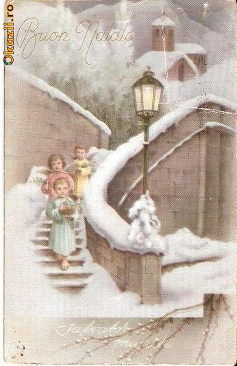 V FOTO 38 Buon Natale, Salvator mundi- felicitare -circulata 1950 -adresata lui Pavelescu Ioan, str.Maria Hagi Moscu, Bucuresti