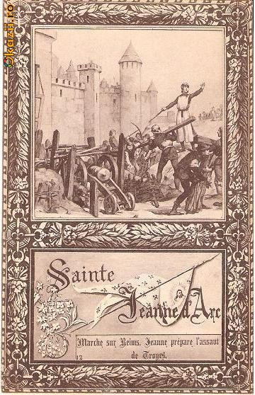 V FOTO 74 Ioana d`Arc -,,Sainte Jeanne d`Arc&quot; -interesanta -sepia -interbelica -Paris