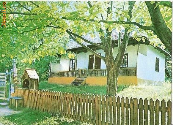 CP195-51 Casa din Nereju Mic, com. Nereju,Jud Vrancea -Muzeul satului(Bucuresti) - carte postala, necirculata -starea care se vede