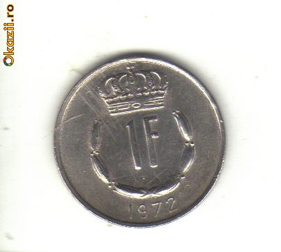 bnk mnd Luxemburg 1 franc 1972