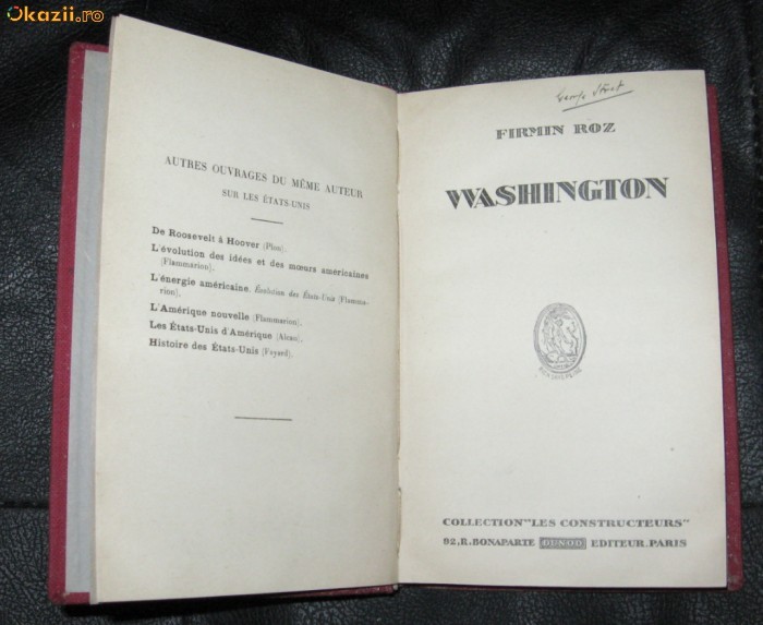 F Roz Washington Dunod Ed. 1933 F Roz Washington Dunod Ed. 1933