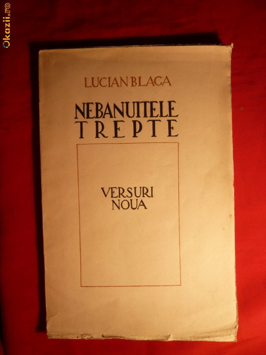 LUCIAN BLAGA -Nebanuitele Trepte - 1943 -Prima Editie