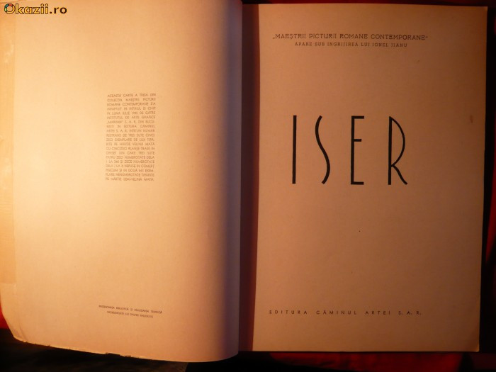 ALBUM ISER - 1945 -Prima Editie -text Eugen Craciun