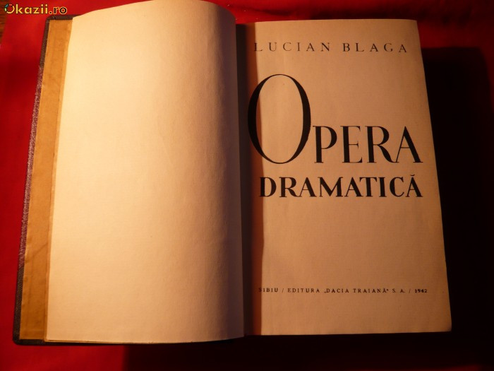 Lucian Blaga - Opera Dramatica - prima editie -1942