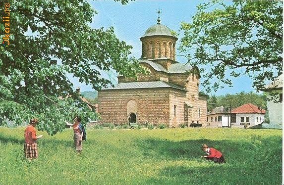 CP201-41 Curtea de Arges. Biserica Domneasca -carte postala, circulata 1967 -starea care se vede