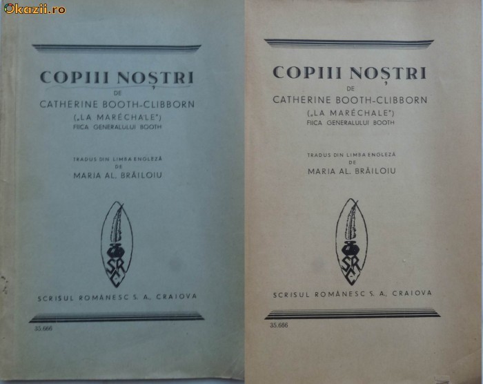 Clibborn , Copiii nostri , Scrisul Romanesc , Craiova , interbelica