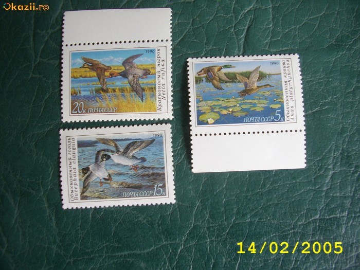 Rusia 1990 fauna rate mi 6099-6101