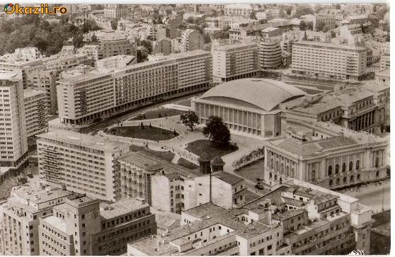 CP202-65 Bucuresti -Piata Palatului RPR - RPR -carte postala, circulata 1964 -starea care se vede