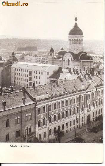 CP203-92 Cluj -Vedere -RPR -carte postala, circulata 1961 -starea care se vede