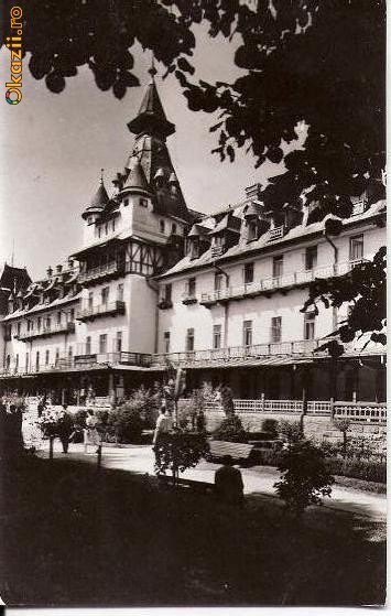 CP204-72 Calimanesti -Sanatoriul balnear . Pavilionul central -RPR -carte postala, circulata 1966 -starea care se vede