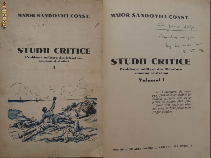 Sandovici, Studii critice, Probleme militare din liter. romana si straina, 1936