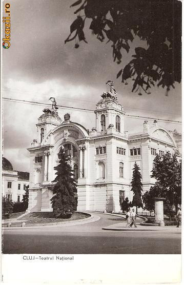 CP207-81 Cluj -Teatrul National -RPR -carte postala necirculata -starea care se vede