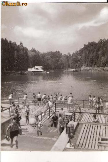 CP207-60 Sovata -Strandul ,,Lacul Ursu&quot; -RPR -carte postala necirculata -starea care se vede