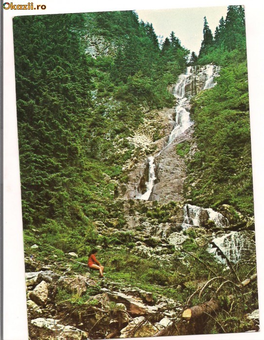 carte postala-BORSA-Cascada ,,Izvorul cailor,,