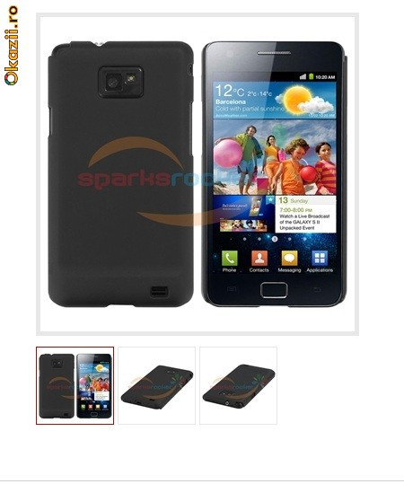 samsung galaxy s2 i9100 husa silicon rigid antiradiatii + folie protectie ecran