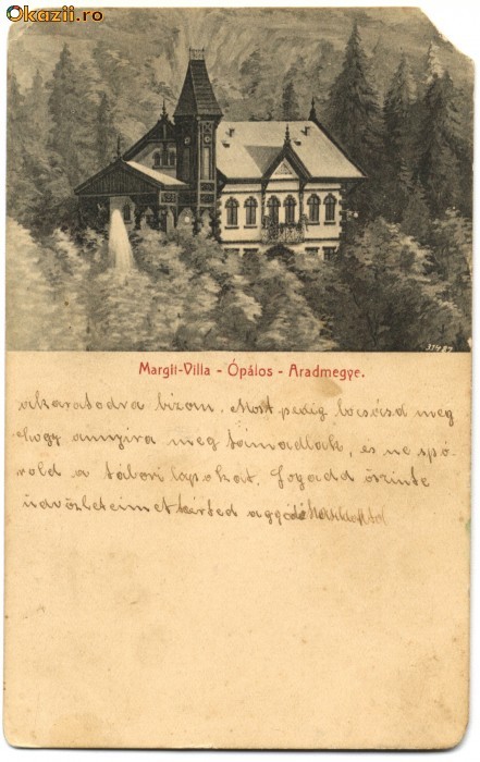 CP OPALOS (PAULIS) JUD ARAD VILA MARGIT 1917 CIRCULATA