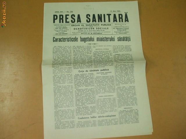 Presa sanitara 15 05 1935