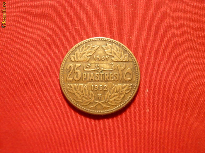 25 Piastri 1952 ,Liban ,bronz ,st. Buna ,d=2,3cm.
