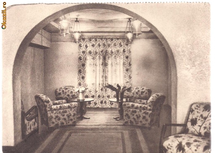 carte postala-Hall-ul Marelui Hotel,,Rex&quot;de la Mamaia