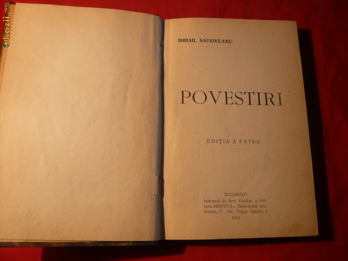 M.Sadoveanu - POVESTIRI - 1914