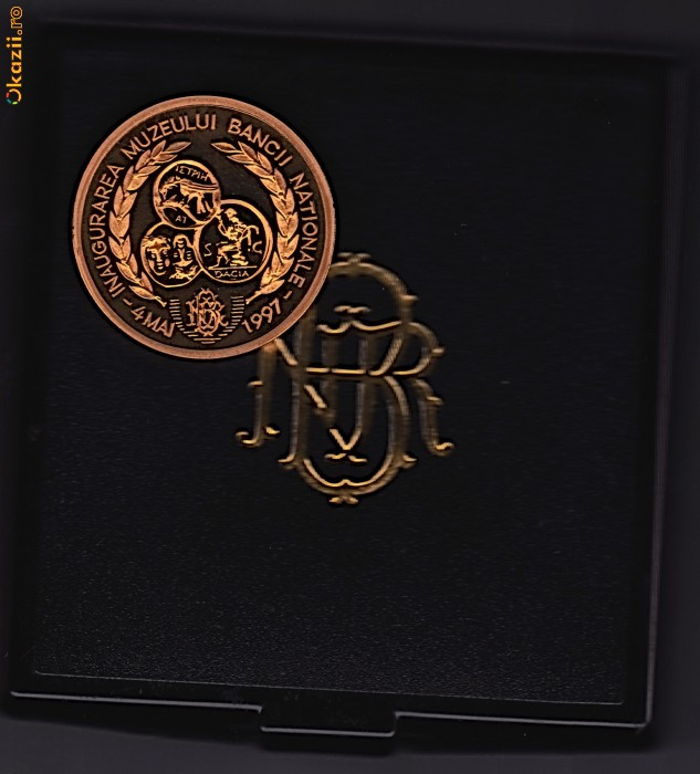 BNR medalie bronz aurit,1997 Inaugurarea Muzeului Bancii Nationale